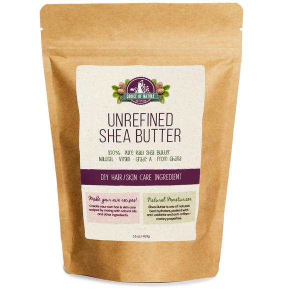 Choice Of Nature Unrefined 100% Yellow Raw Shea Butter 453g