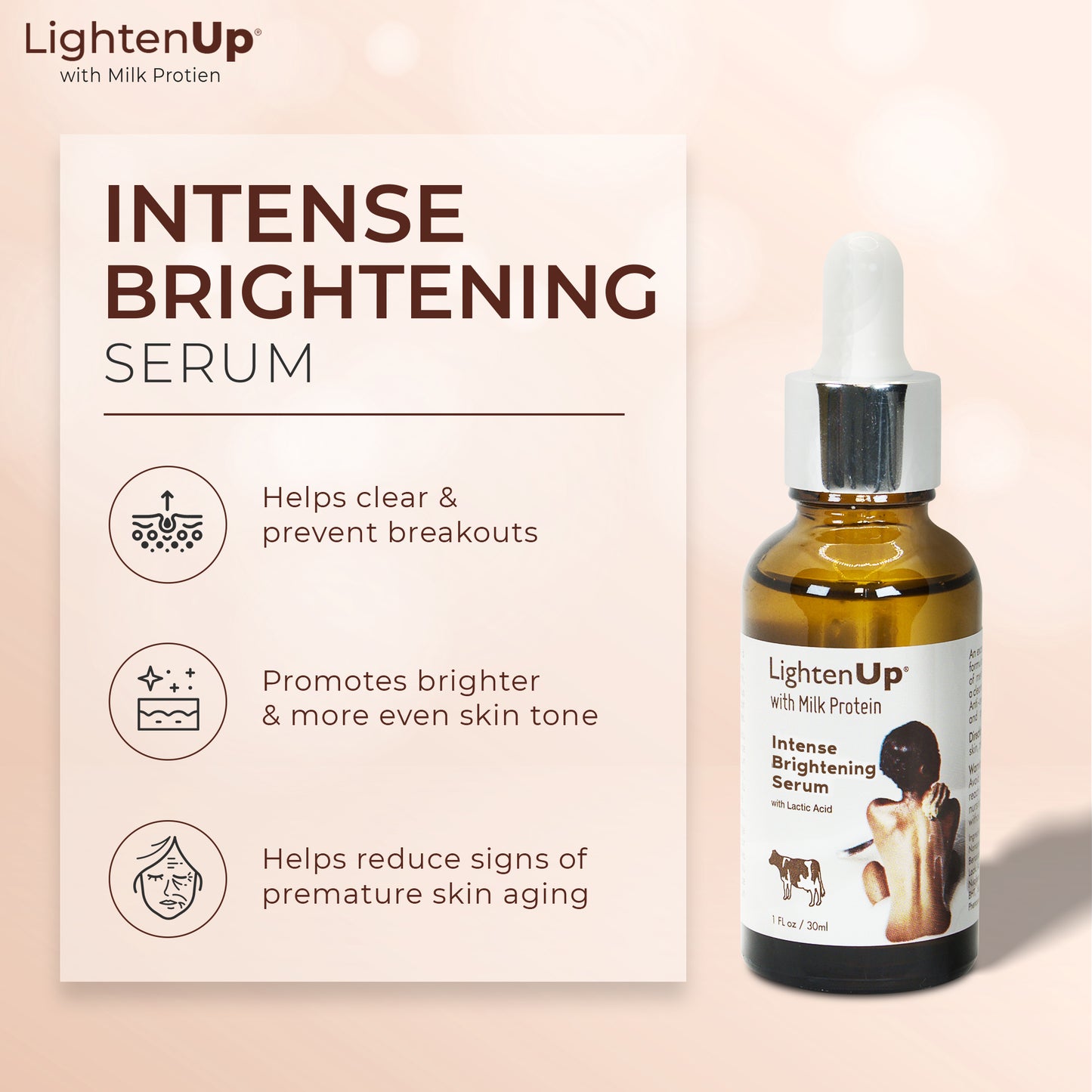 LightenUp With Milk Protein Intense Brightening Serum 30ml