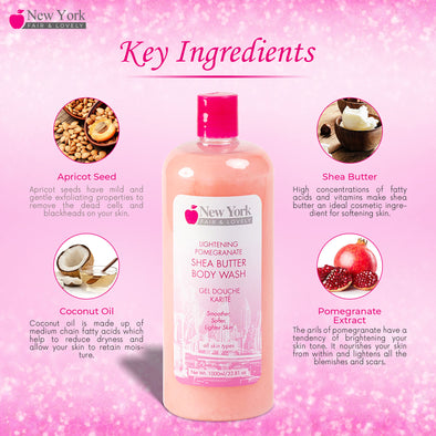 New York Fair & Lovely Lightening Pomegranate Shea Butter Shower Gel 1000ml