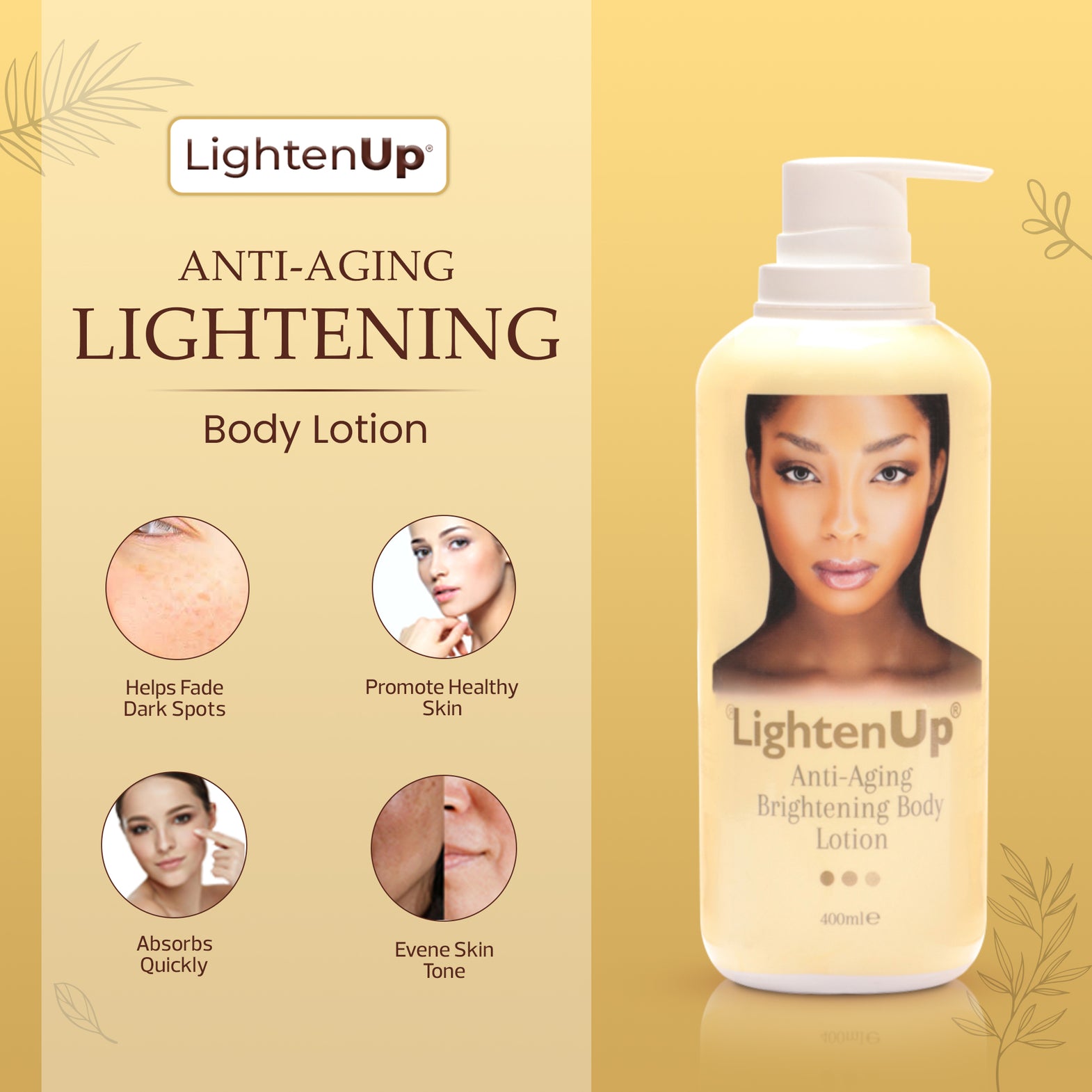 LightenUp Anti-Aging Lightening Body Lotion 400ml