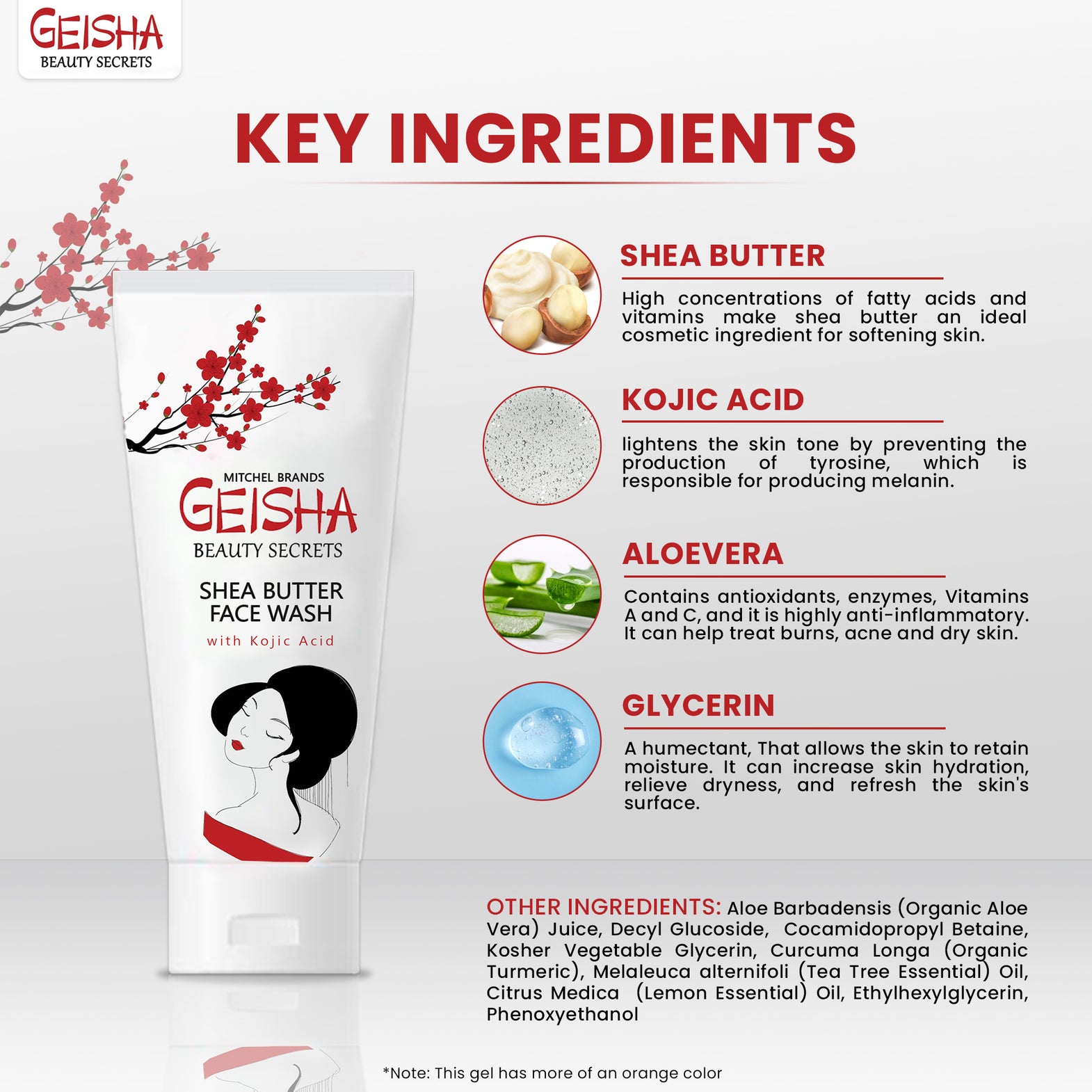Geisha Shea Butter Face Wash 60ml
