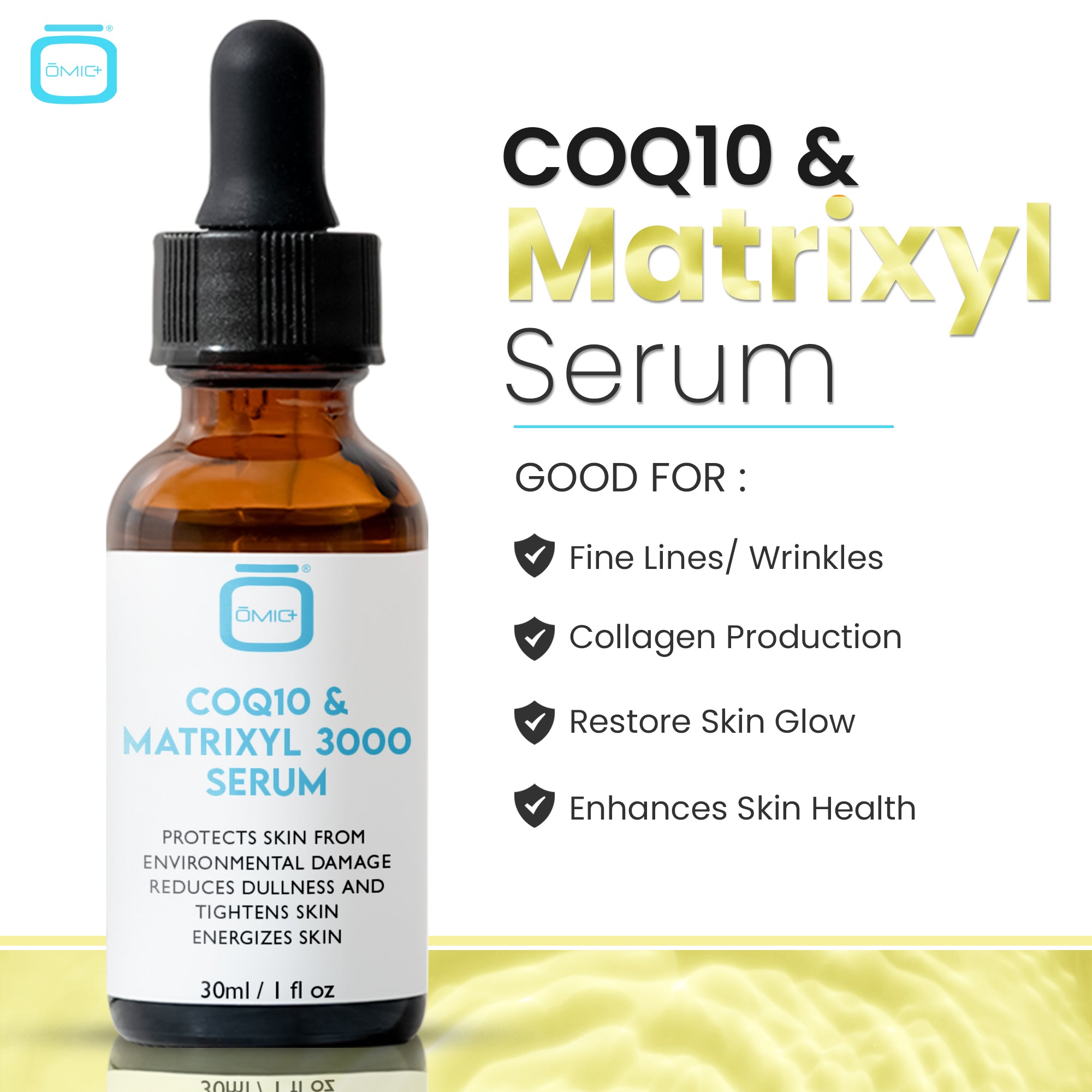 Omic+ COQ10 & Matrixyl 3000 Face Serum - 30ml – Mitchell Brands MEA