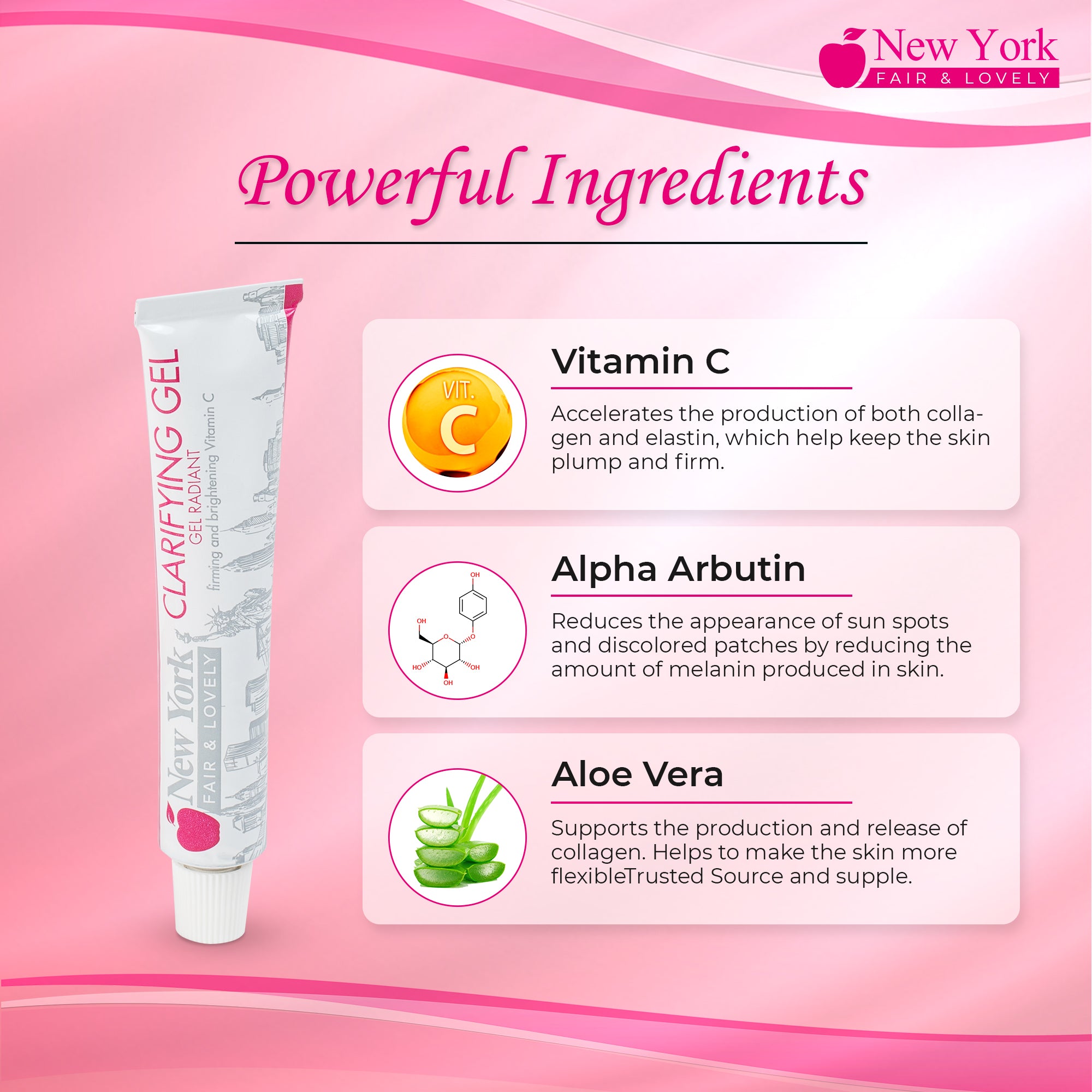 New York Fair & Lovely Lightening Gel Tube 30ml