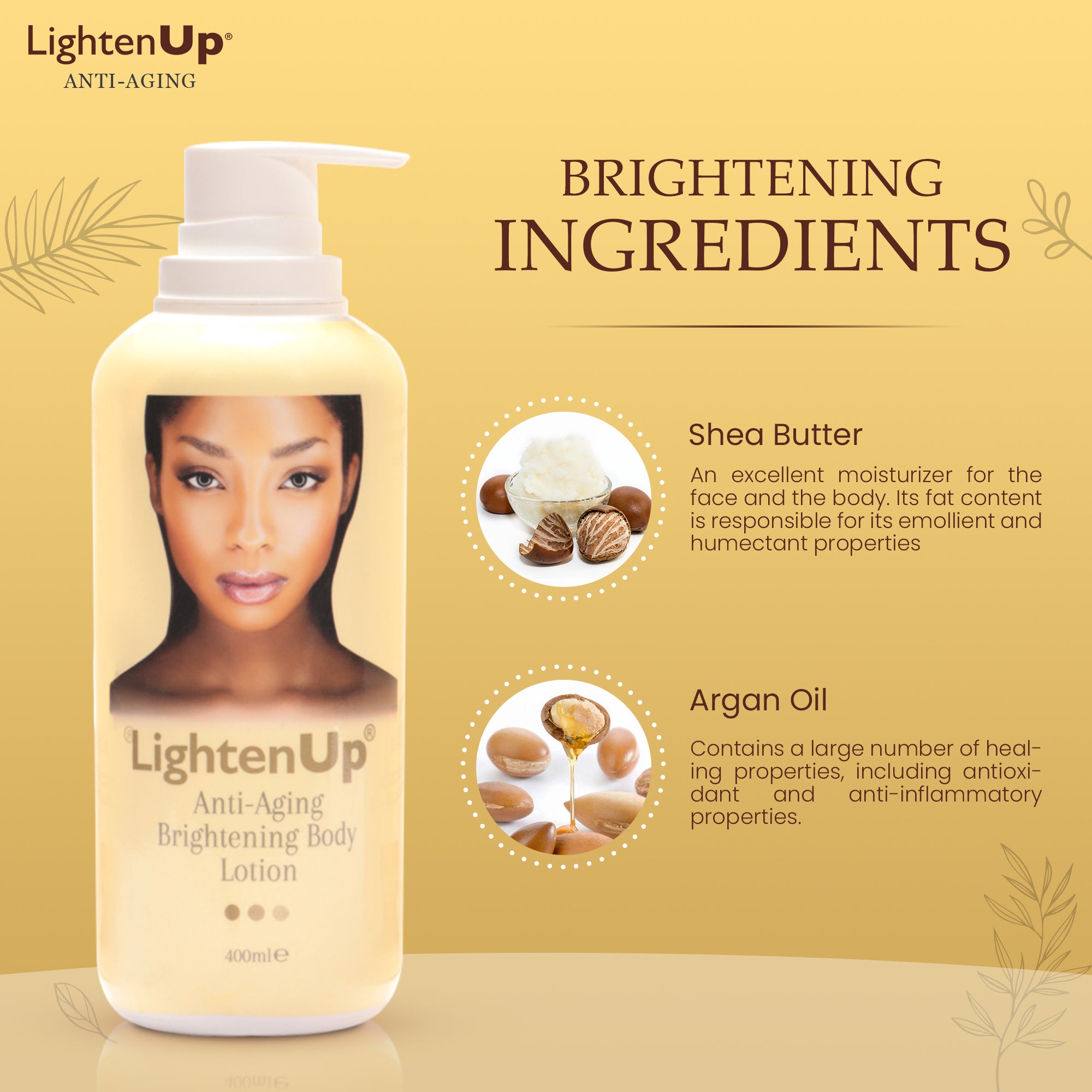 LightenUp Anti-Aging Lightening Body Lotion 400ml