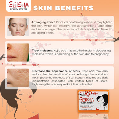 Geisha Beauty Secrets Exfoliating Soap with Kojic Acid 200g