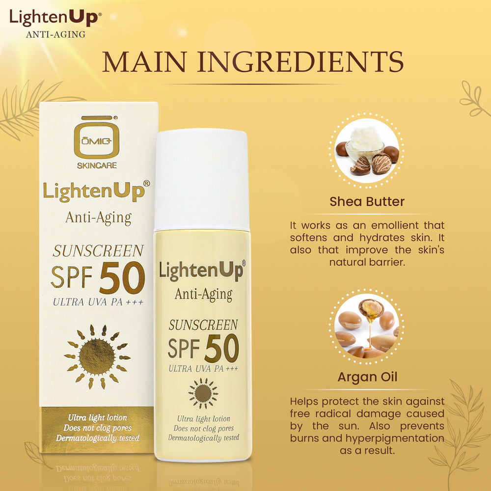 
                      
                        LightenUp Anti-Aging Sunscreen SPF-50 ULTRA UVA PA++ (Roll On) 90ml
                      
                    