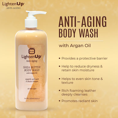 LightenUp Anti-Aging Shea Butter Shower Gel With Argan Oil 1000ml