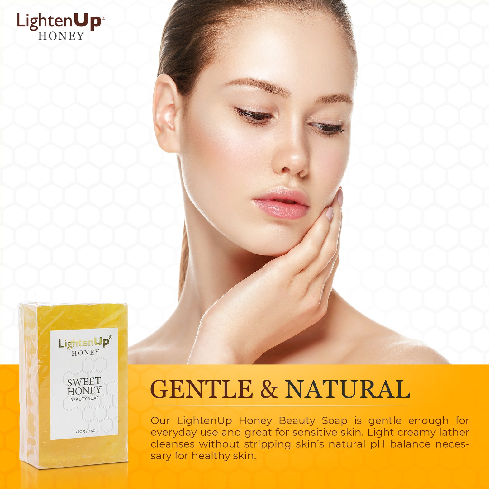 LightenUp Honey Beauty Soap 200g