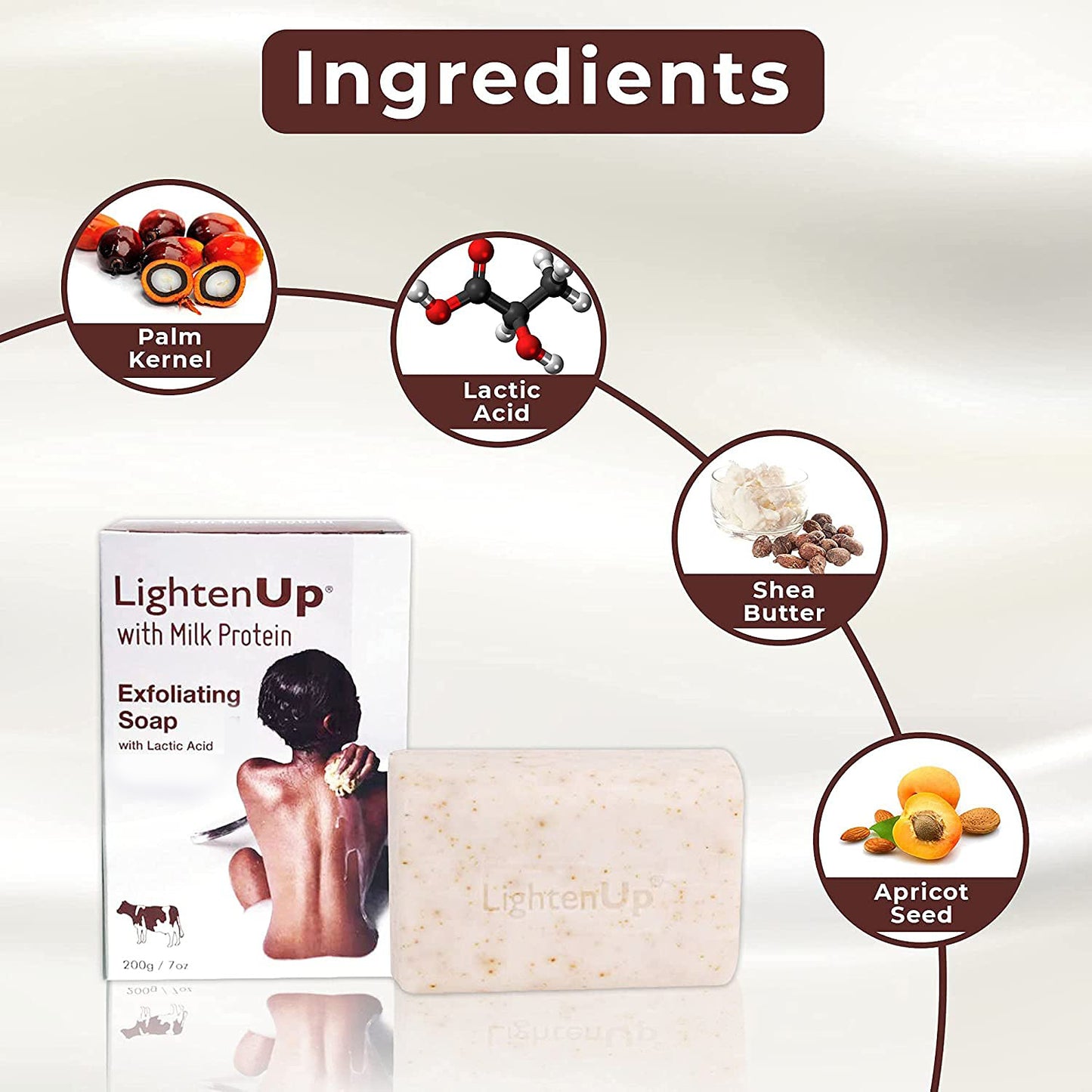 LightenUp With Milk Protein Exfoliating Soap with Lactic Acid 200g