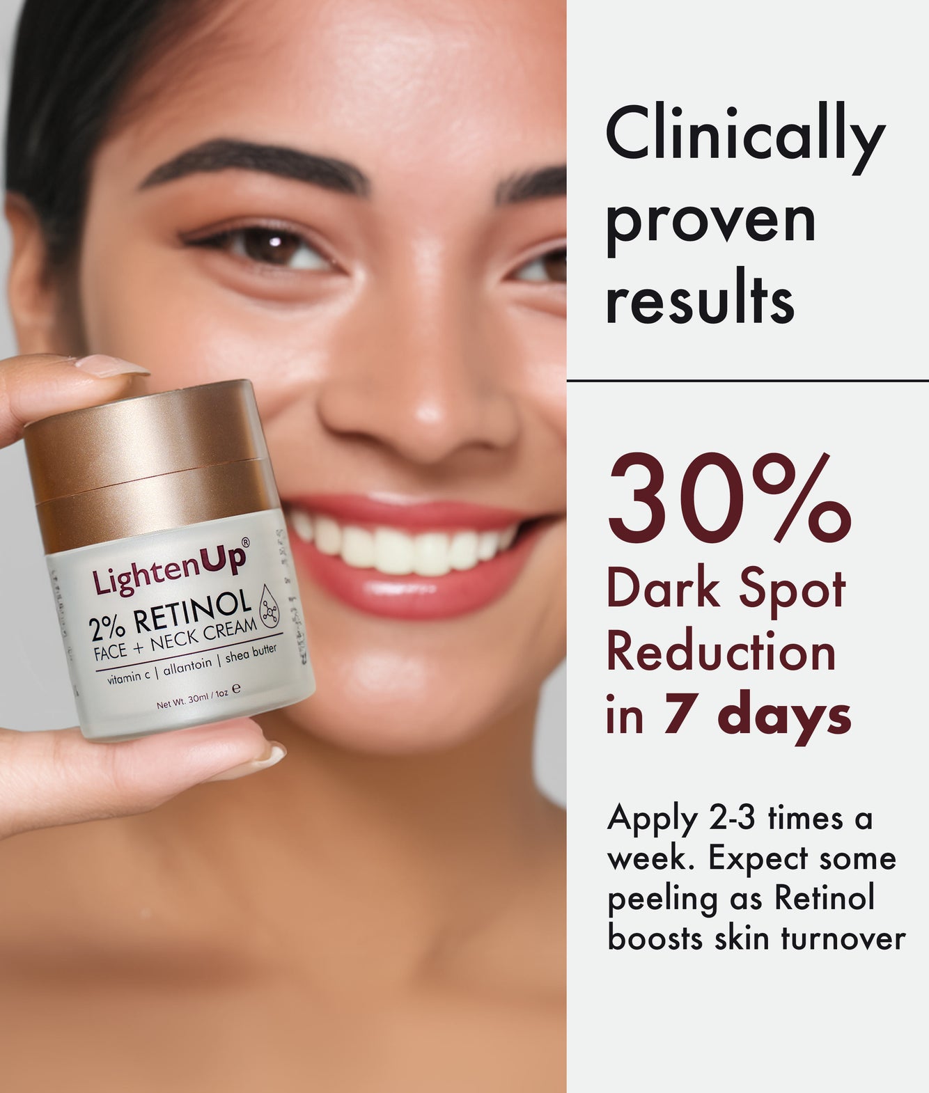 LightenUp 2% Retinol Face & Neck Cream 30ml