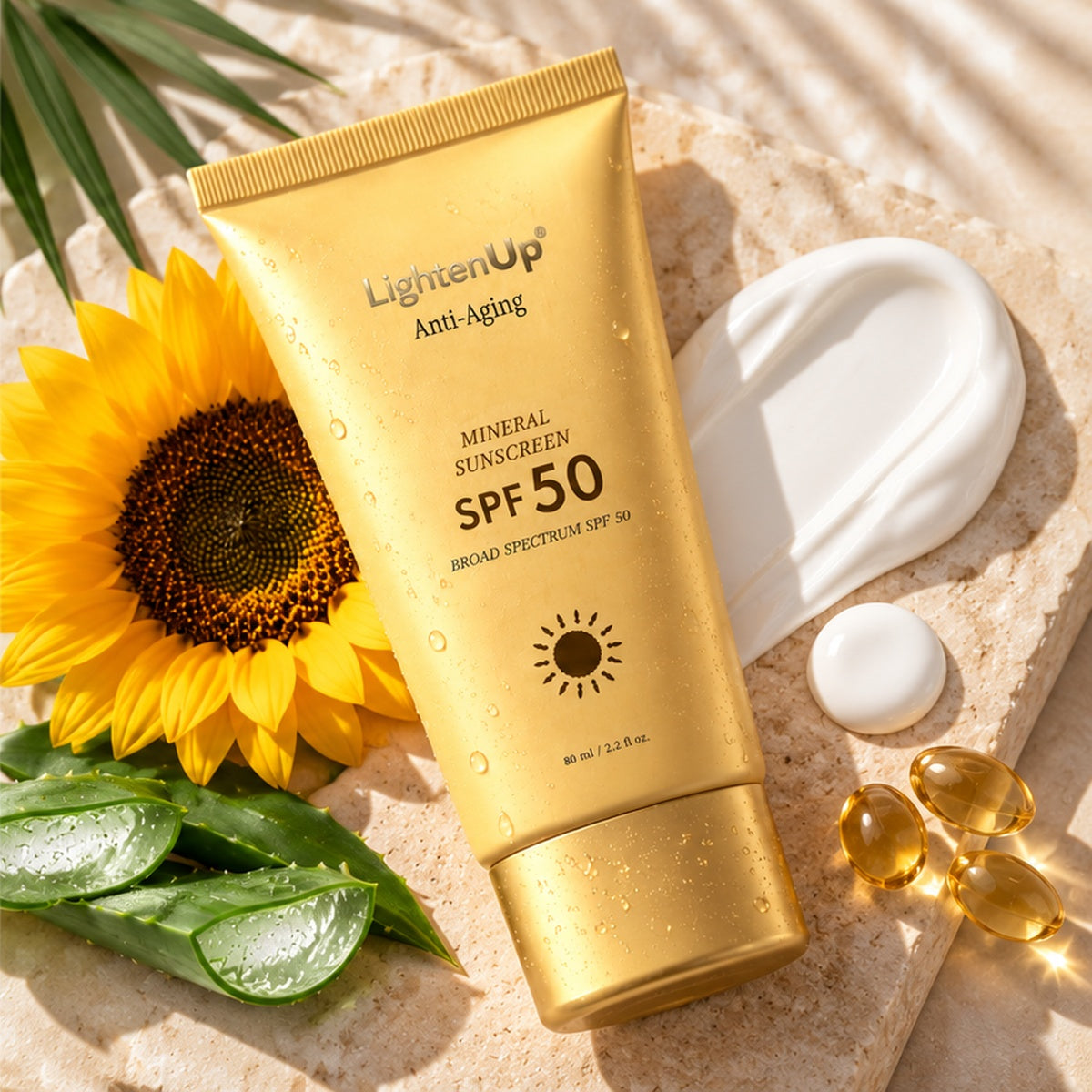 LightenUp Anti-Aging Mineral Sunscreen SPF 50 80ml