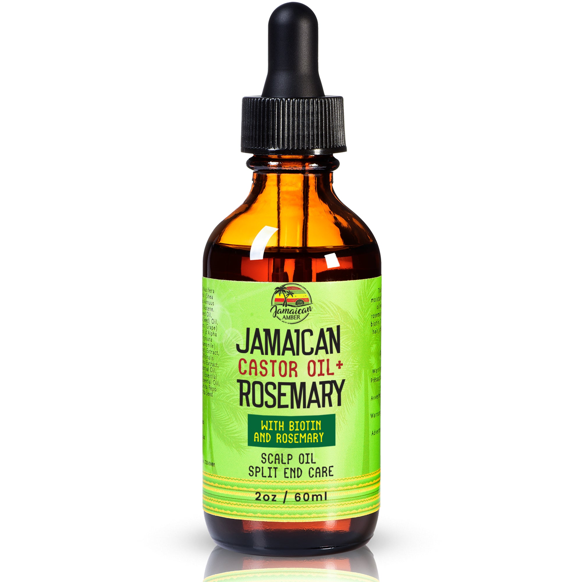 Jamaican Amber Jamaican Castor Oil & Rosemary Hair Oil  2 oz/60 ml