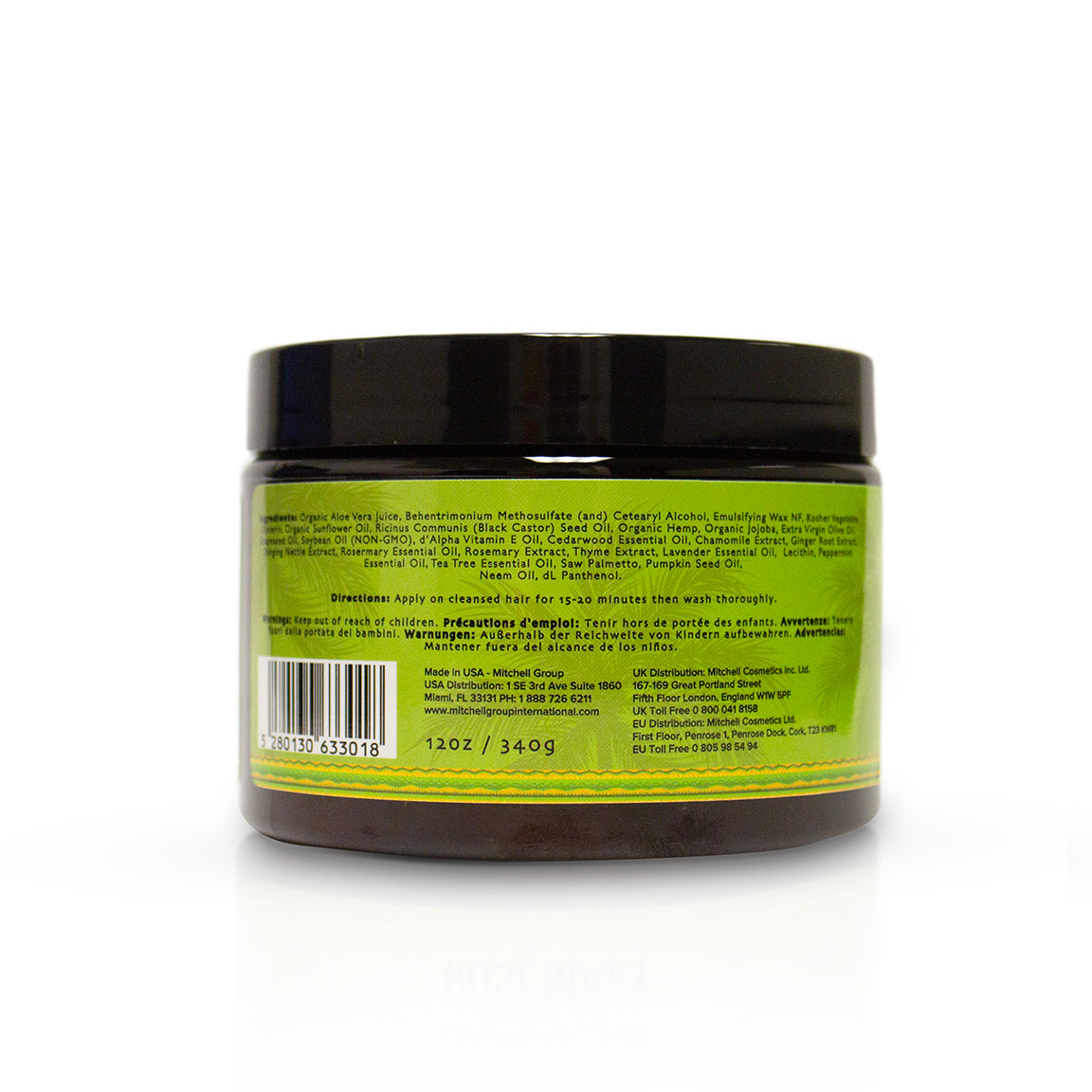 Jamaican Amber Jamaican  Castor Oil & Rosemary Hair Mask 12 oz/354 ml