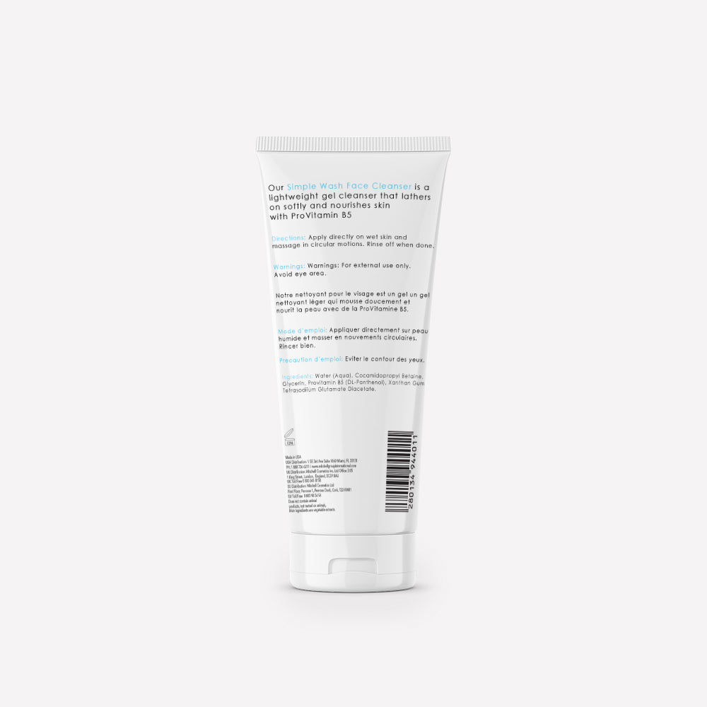 Omic+ Simple Wash Face Cleanser with ProVitamin B5 60ml