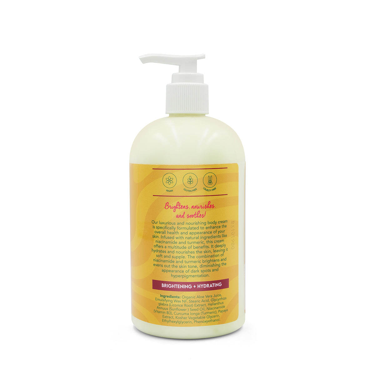 Organic Extract Turmeric Body Cream With Papaya Extract + Niacinamide 473ml