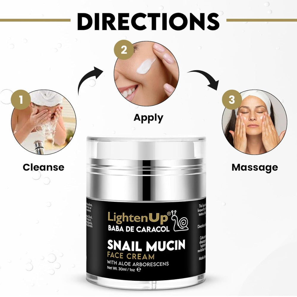 
                      
                        LightenUp Snail Mucin Face Cream 30ml
                      
                    