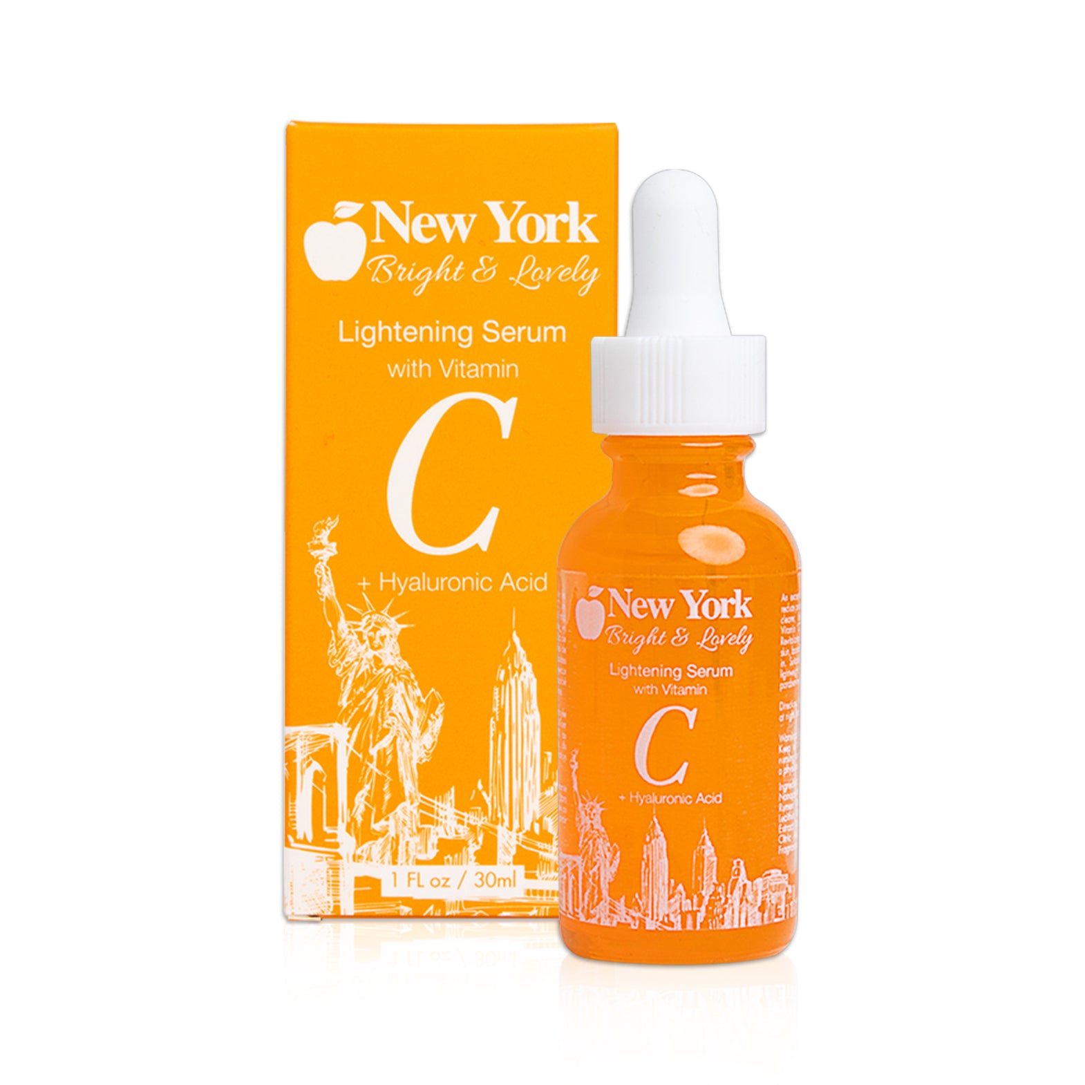 New York Bright & Lovely Glow Serum with Vitamin C & Hyaluronic Acid 30ml (New)