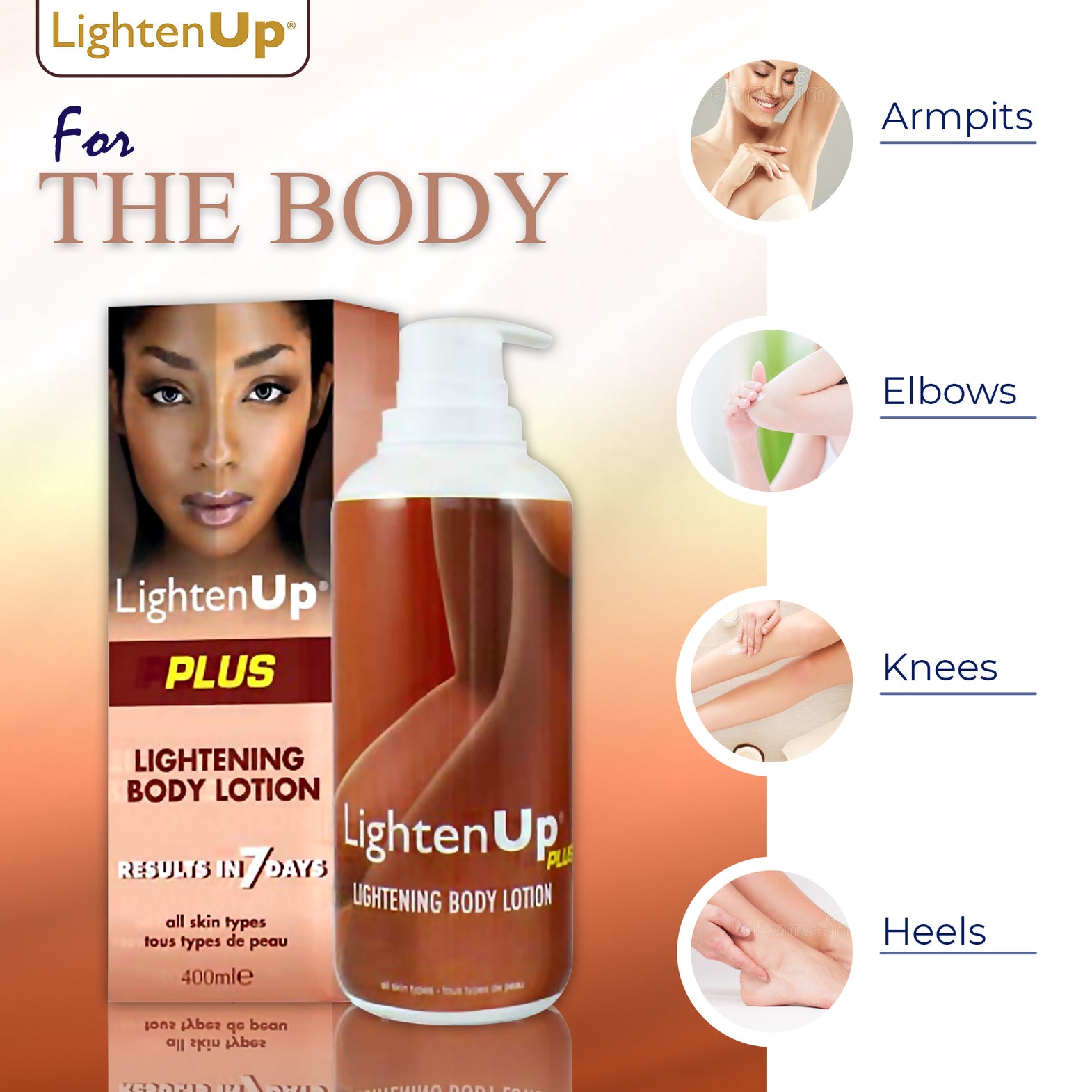 LightenUp Plus Lightening Body Lotion Result In 7 Days 400ml