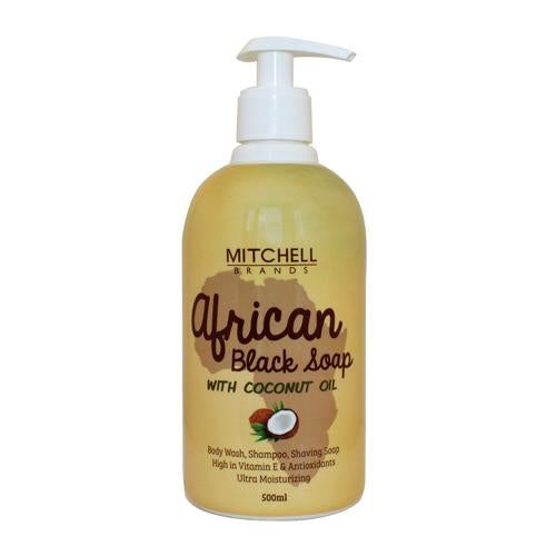 African Liquid Black Soap with Coconut Oil