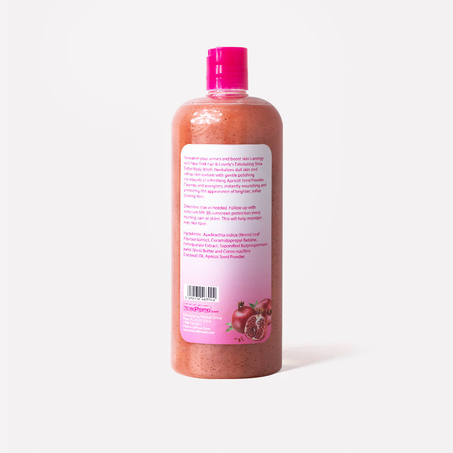 New York Fair & Lovely Exfoliating Pomegranate Shea Butter Shower Gel 1000ml